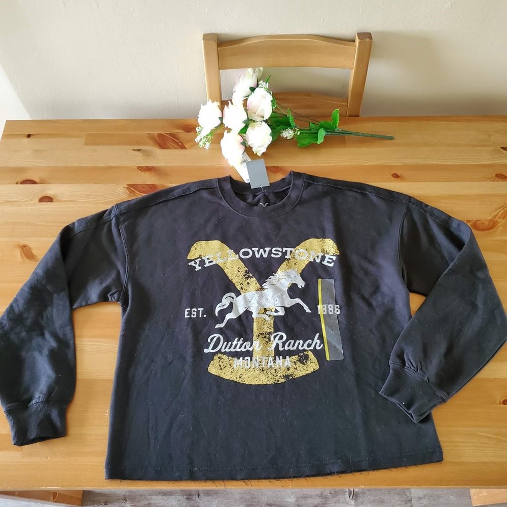 Women's Yellowstone Dutton Ranch Graphic Sweatshirt - Black Size S Black - Picture 8 of 8